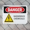 Signmission Hazardous Chemicals Danger Sign, Plastic, 10in W x 7in L, 2PK OS-2PACK-DS-P-710-L-1308 - alternate 2
